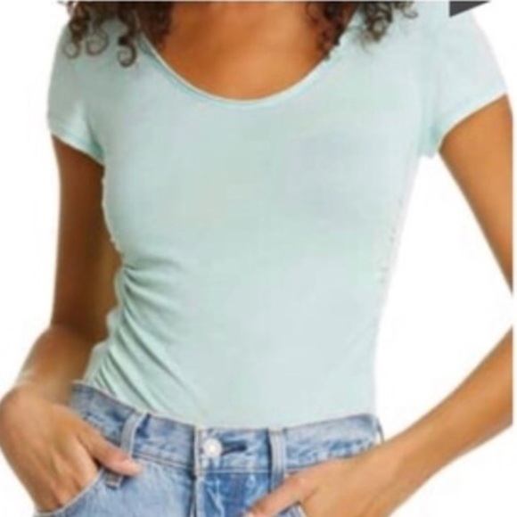 Free People Scoop Neck Tee, NWT - Picture 1 of 3